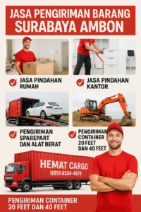 Jasa pengiriman barang surabaya ambon