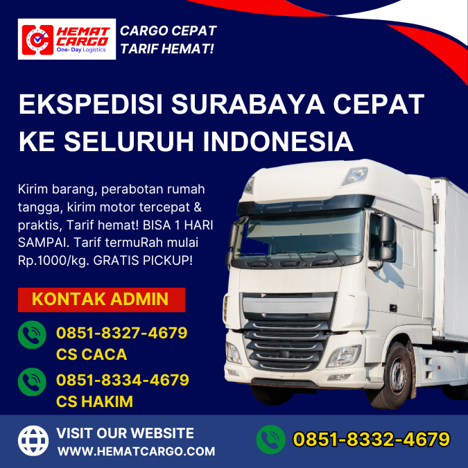 Ekspedisi Surabaya Tercepat dan Murah – Hemat Cargo Ekspress