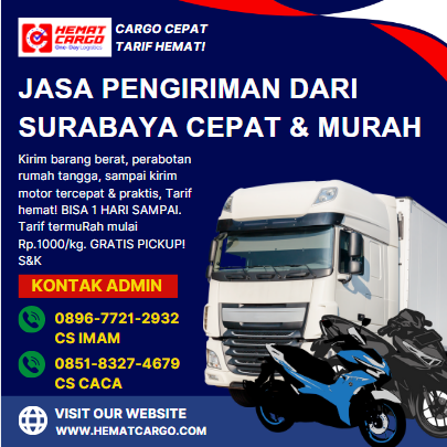 Jasa Pengiriman Barang, Motor, & Pindahan dari Surabaya Murah, Cepat Sampai & Terpercaya – Solusi Cargo & Ekspedisi Hemat untuk Semua Kebutuhan Kirim